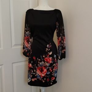 Venus Floral Print Bodycon Dress